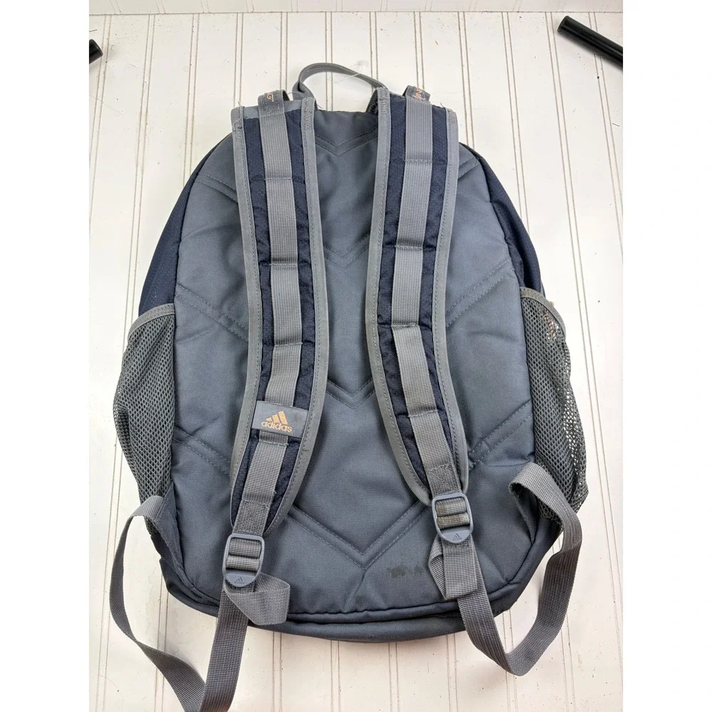 Adidas Prime Navy Blue Grey Multi Compartment Excel Laptop Bag Unisex